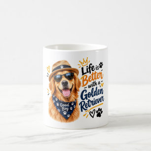 Life Is Better With a Golden Retriever Dog Lover Coffee Mug