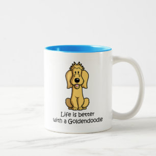 Life Is Better With A Goldendoodle Two-Tone Coffee Mug