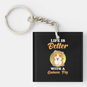 Life is Better With A Guinea Pig Keychain