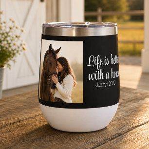 Life Is Better With A Horse Monogram Photo