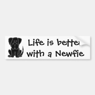 Life is Better with a Newfie Bumper Sticker