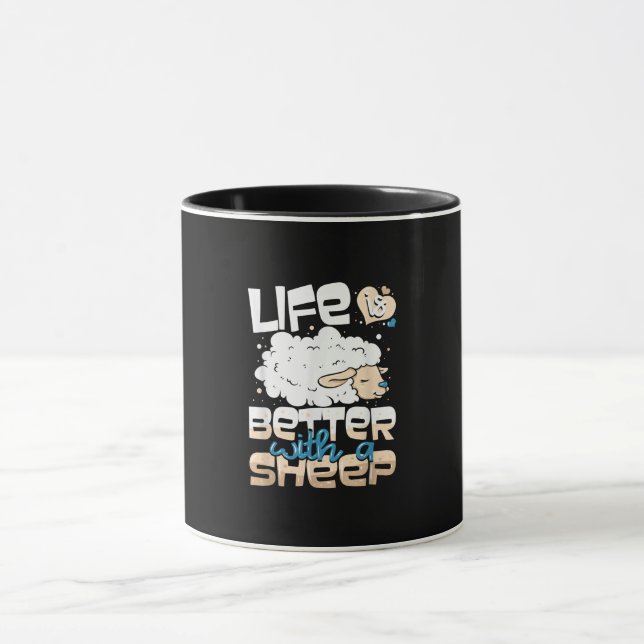 Life Is Better With A Sheep | Sheep Farmer Gift Mug (Center)