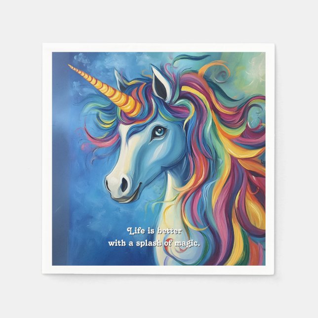 Life is better with a splash of magic. napkin (Front)