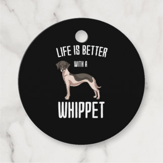 Life Is Better With A Whippet Favour Tags