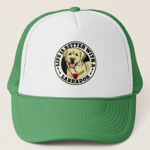 Life Is Better With A White Labrador Dog Breed Trucker Hat