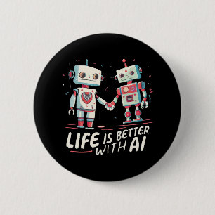 Life is better with AI 2 Inch Round Button