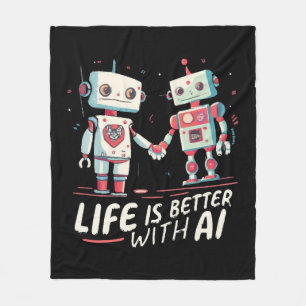 Life is better with AI Fleece Blanket