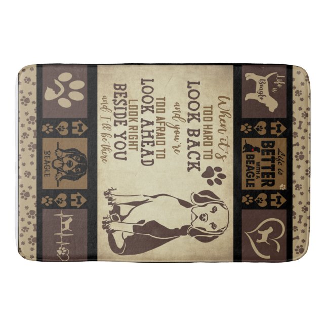 Life Is Better With Beagle Dog Blanket, Bath Mat (Front)