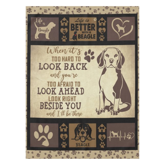 Life Is Better With Beagle Dog Blanket, Tablecloth (Front)