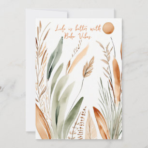 Life Is Better with Boho Vibes – w/ writting space Holiday Card