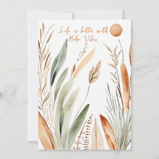 Life Is Better with Boho Vibes – w/ writting space Holiday Card