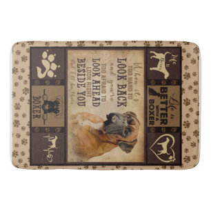 Life Is Better With Boxer Fleece Blanket, Dog Love Bath Mat