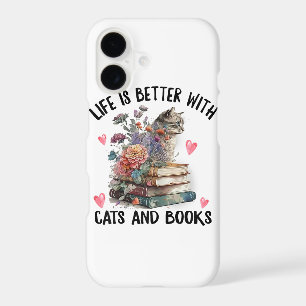 Life is better with Cats and Books Funny Cat