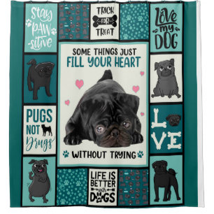 Life Is Better With Dogs Pug Dog Blanket