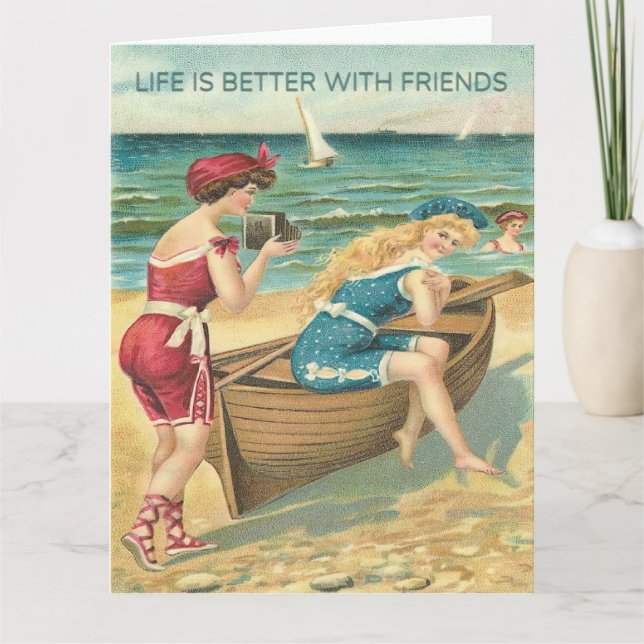 Life is Better with Friends Greeting Card (Front)