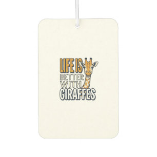 Life Is Better With Giraffes Vintage Shirt Design_ Air Freshener