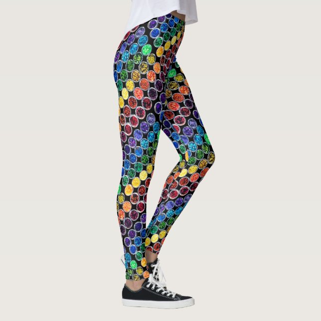 Life Is Better With Glitter Personal Sparkle Black Leggings (Right)