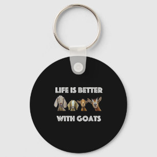 Life Is Better With Goats, Goat Lover Keychain