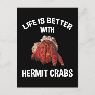 Life Is Better With Hermit Crabs Postcard