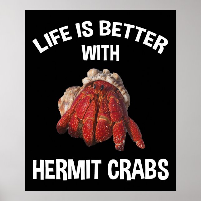Life Is Better With Hermit Crabs Poster (Front)