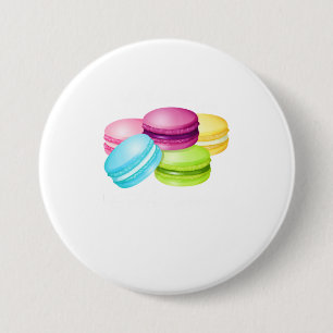 Life is Better with Macarons for Sweet Macar 3 Inch Round Button