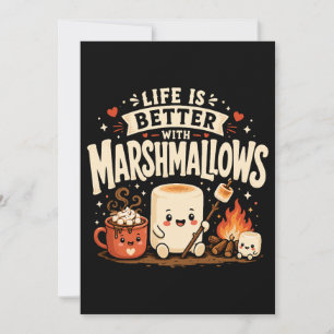 Life is better with marshmallows invitation