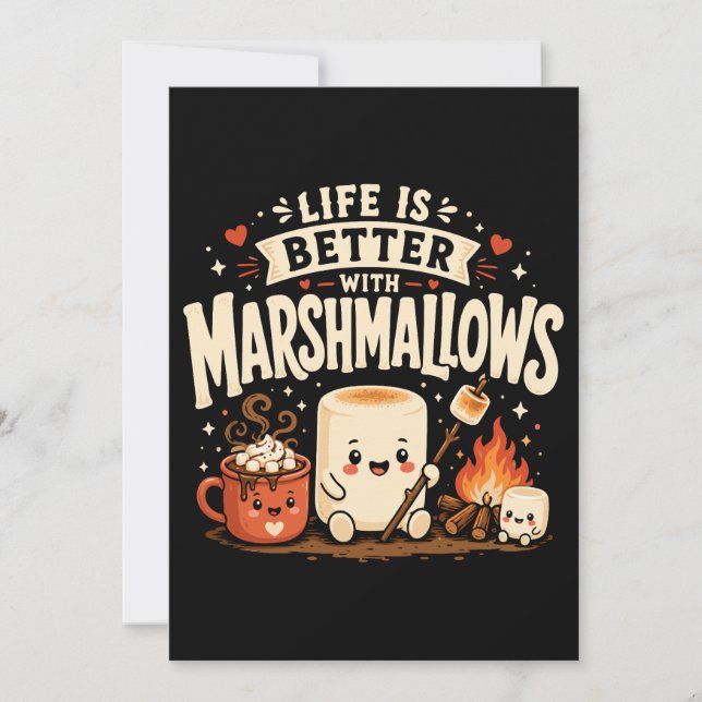Life is better with marshmallows invitation (Front)