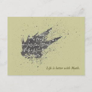 Life is Better with Math Postcard