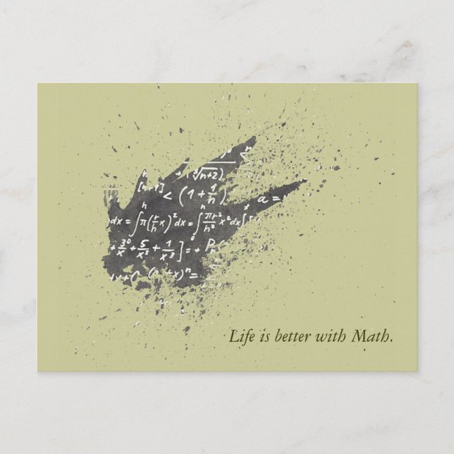 Life is Better with Math Postcard (Front)