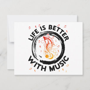 Life Is Better With Music Notes Musician Music Lov