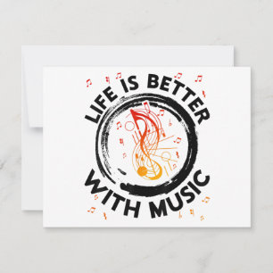 Life Is Better With Music Notes Musician Music Lov