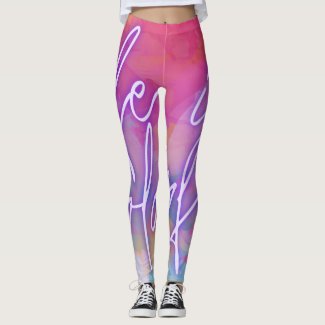 Life is Colorful" All-Over-Print Leggings