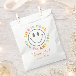 Life Is Cool Happy Smiling Face Emoji Favour Bag