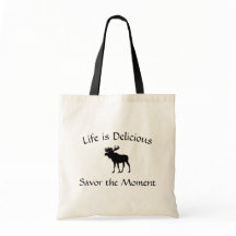 Life is Delicious Tote Bag Moose