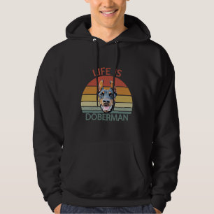 Life Is Doberman Dog Adoption Animal Shelter Hoodie