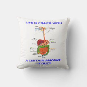 Life Is Filled With A Certain Amount Of Guts Throw Pillow