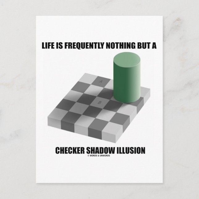 Life Is Frequently Nothing But A Chequered Shadow Postcard (Front)