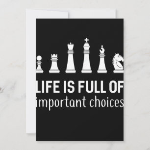 Life Is Full Of Important Choices, Chess Lover Thank You Card