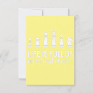 Life Is Full Of Important Choices, Chess Lover Thank You Card