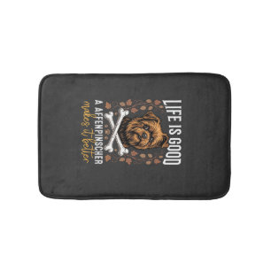 Life Is Good Affenpinscher Dog Crossed Bones Bath Mat