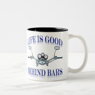 Life Is Good Behind Bars Two-Tone Coffee Mug