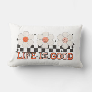Life is Good Daisies Lumbar Pillow