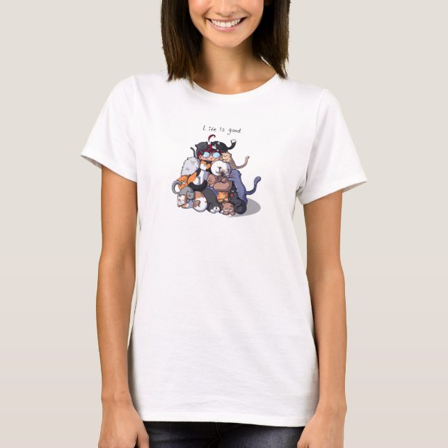 Life is Good, Happy life T-Shirt (Front)