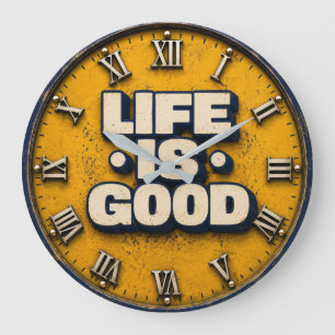 Life Is Good Inspirational Positive Home Office De Large Clock