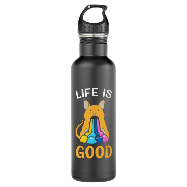 Life Is Good Mouse 710 Ml Water Bottle (Front)