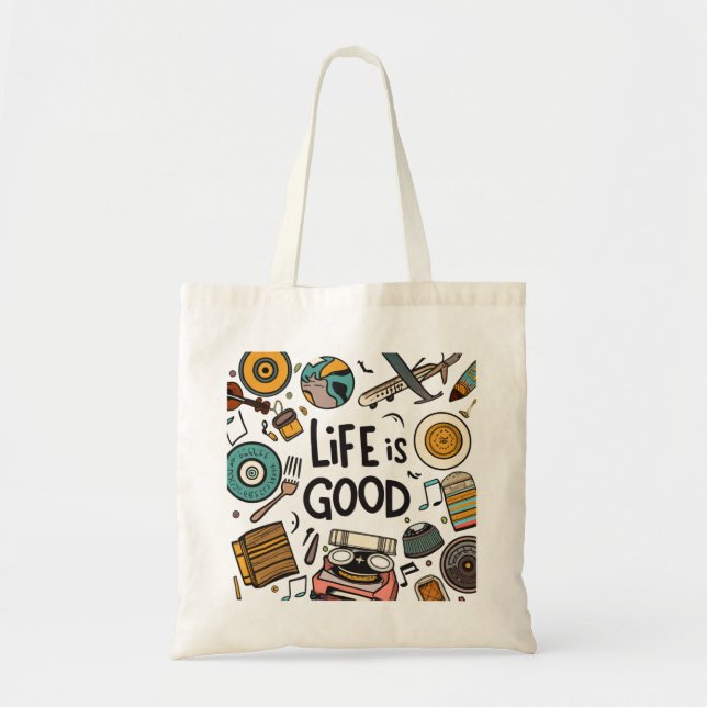 life is good  tote bag (Front)