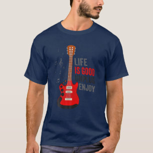 Life Is Good Unplug Guitar Player Vintage Tee