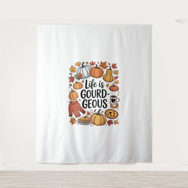 Life is Gourd-geous Fall Tapestry (Front)