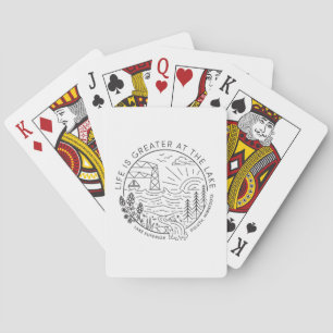 Life is Greater at the Lake – Black Playing Cards