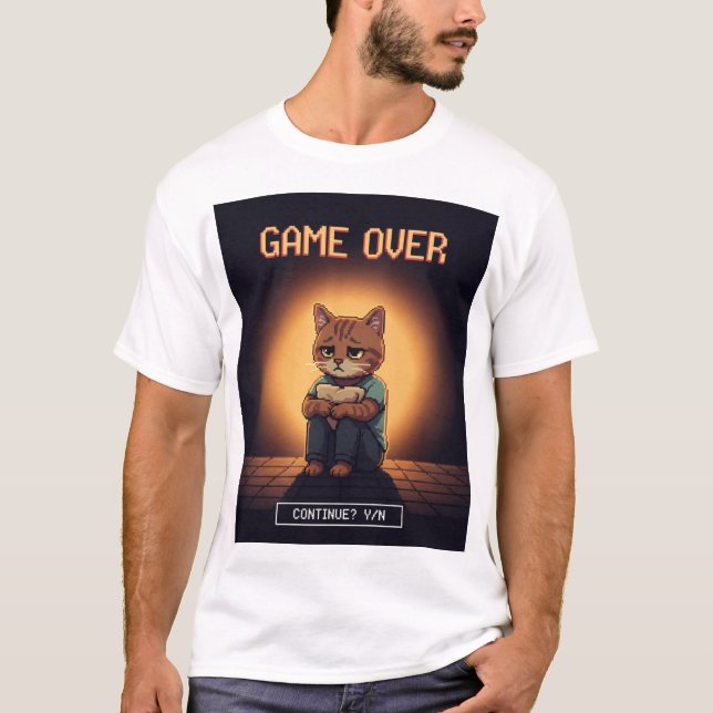 Life Is Hard Mode – Game Over But Still Alive T-Shirt (Front)